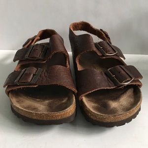 Birkenstock Milano Brown Oiled Leather Sandal